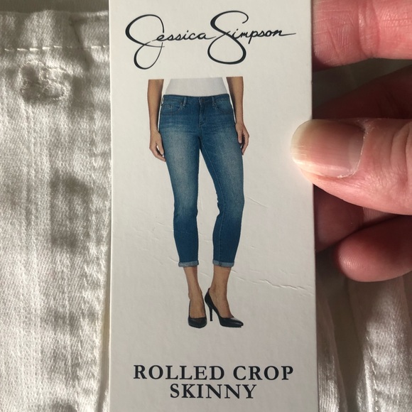 Jessica Simpson White Rolled Crop Jeans - Picture 4 of 4